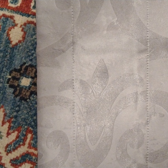 NEW Heavy Purple Gray Velvet Burnout Curtain Panel 84" - Picture 7 of 14